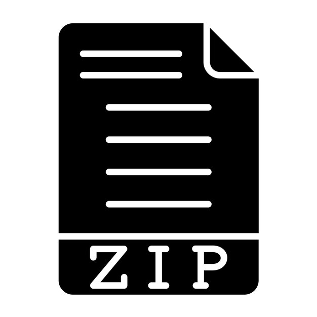 Diseño vectorial Estilo del icono ZIP