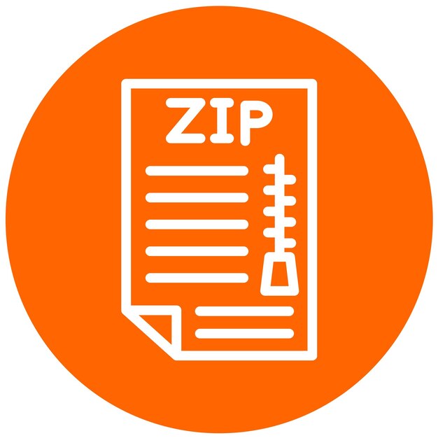 Diseño vectorial Estilo del icono Zip