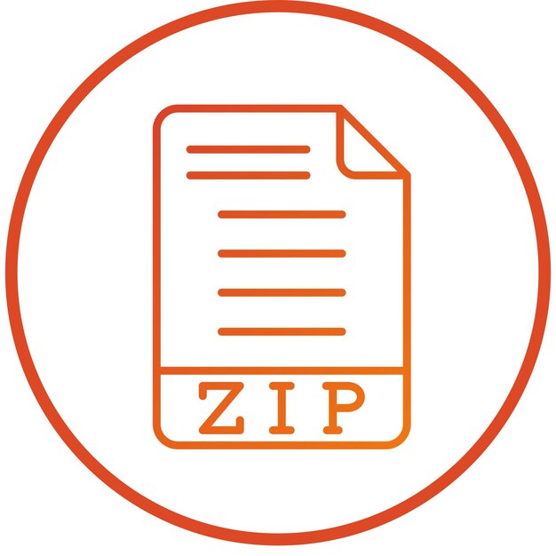 Diseño vectorial Estilo del icono ZIP