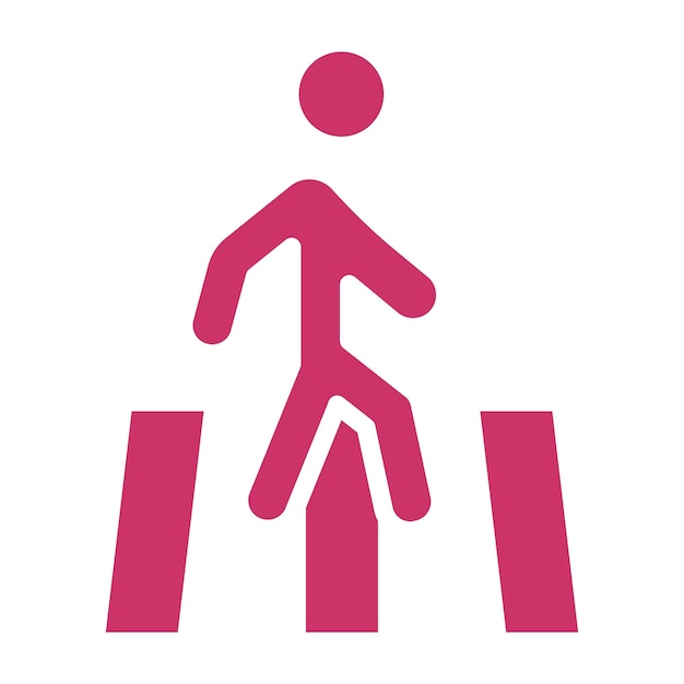 Diseño vectorial Estilo del icono de la zona peatonal