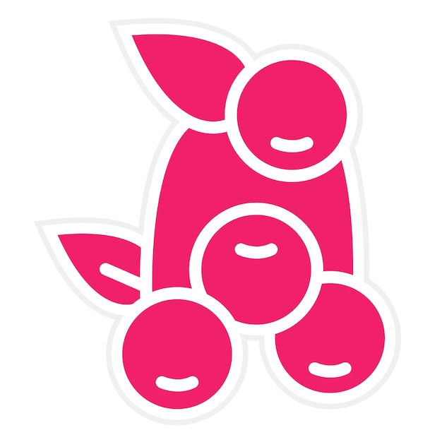Diseño vectorial Estilo de íconos de arándano