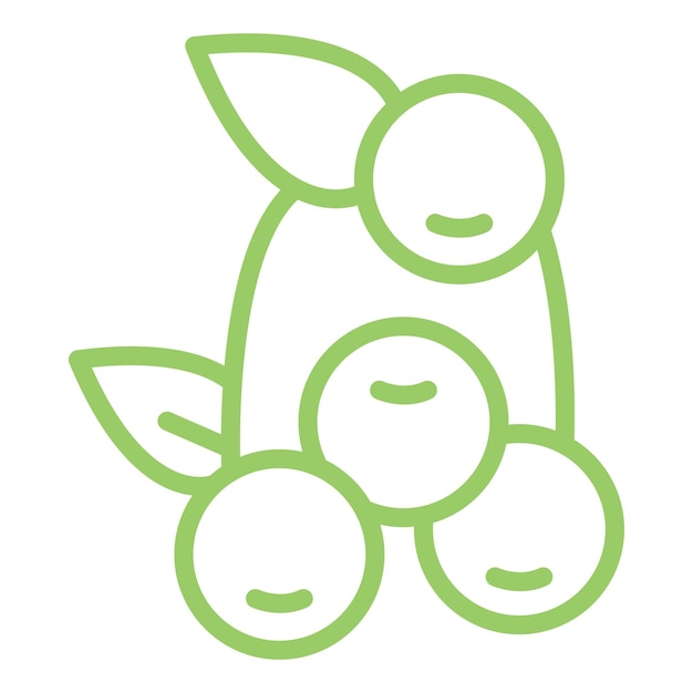 Diseño vectorial Estilo de íconos de arándano