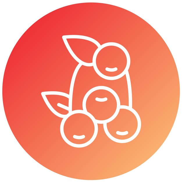 Diseño vectorial Estilo de íconos de arándano