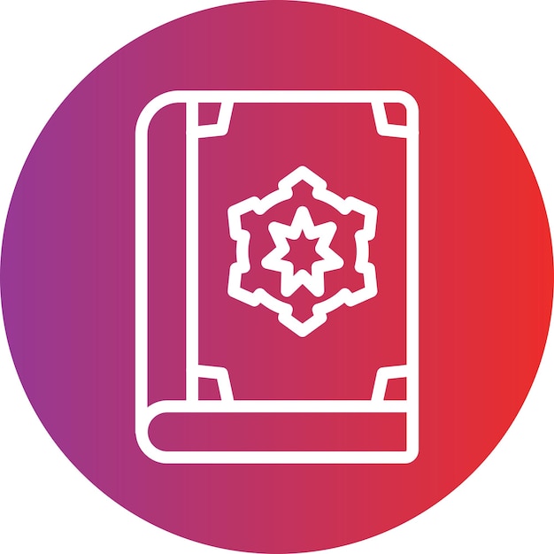 Diseño vectorial Estilo de íconos del Corán