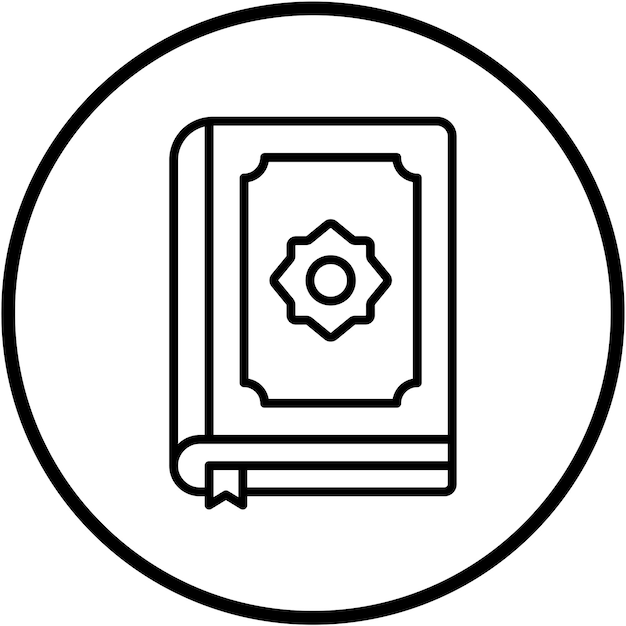 Diseño vectorial Estilo de íconos del Corán