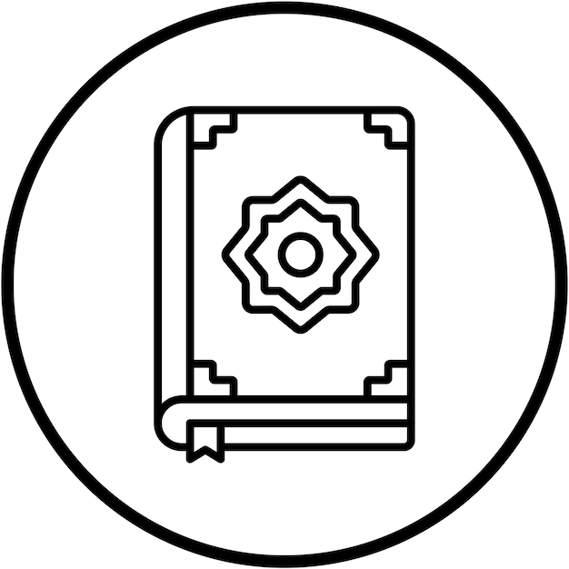 Diseño vectorial Estilo de íconos del Corán