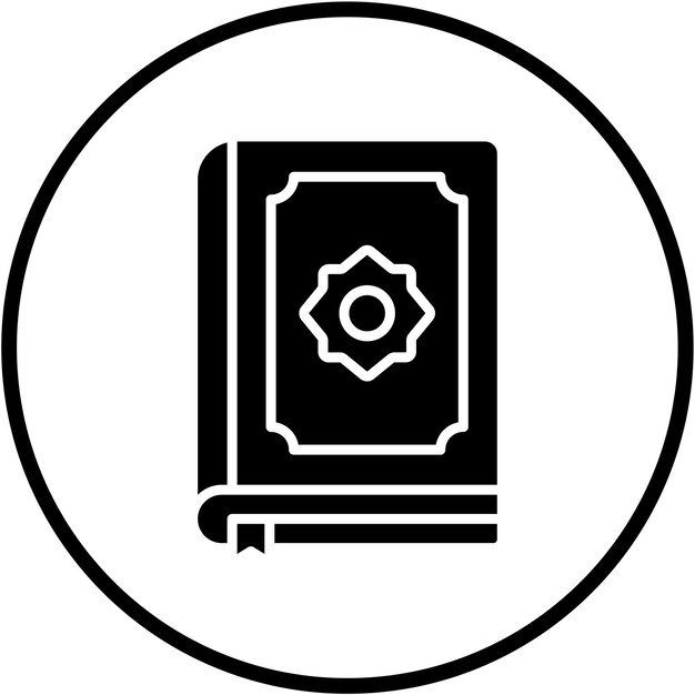 Diseño vectorial Estilo de íconos del Corán
