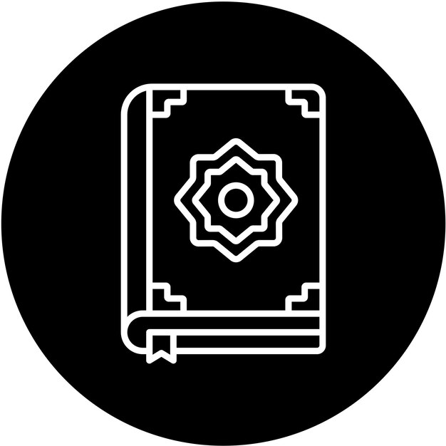 Diseño vectorial Estilo de íconos del Corán