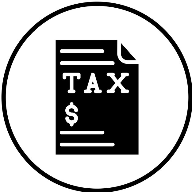 Diseño vectorial Estilo de íconos inteligentes en impuestos
