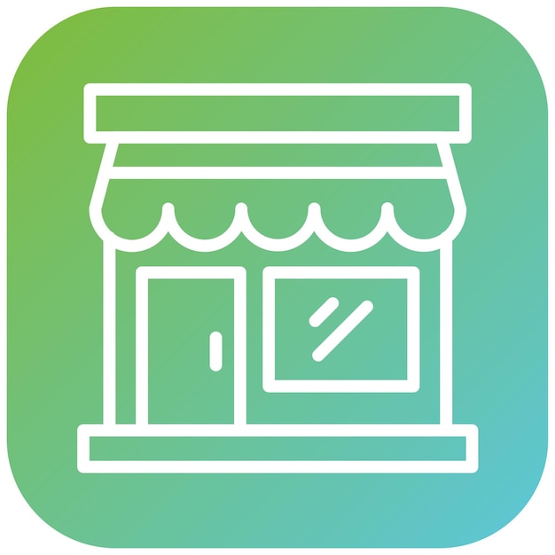 Diseño vectorial Estilo de íconos de tiendas por departamentos