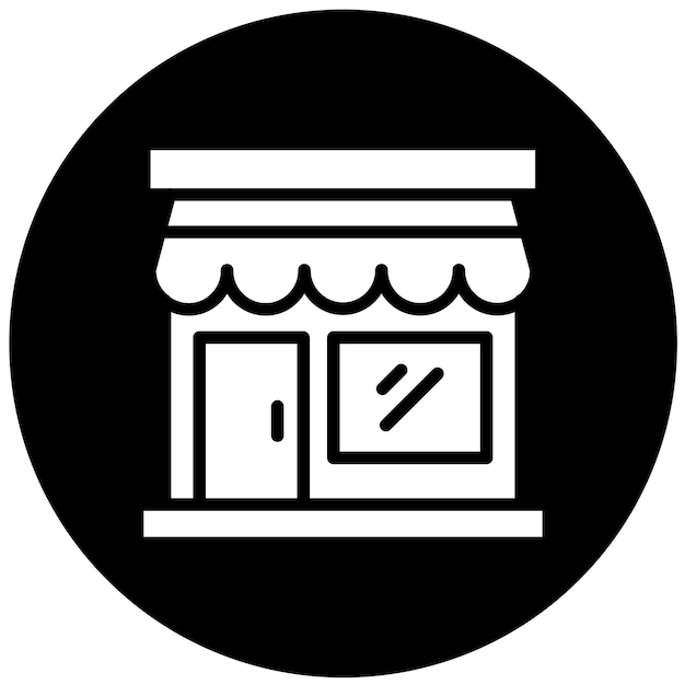 Diseño vectorial Estilo de íconos de tiendas por departamentos