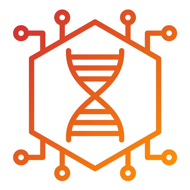 Diseño vectorial Estilo innovador del icono de ADN