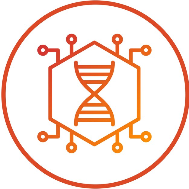 Diseño vectorial Estilo innovador del icono de ADN