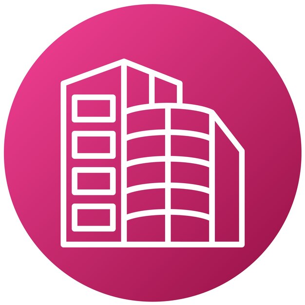 Diseño vectorial Estilo oficial del icono del edificio