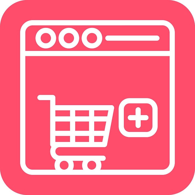 Diseño vectorial Estilo personalizado del icono de la tienda web