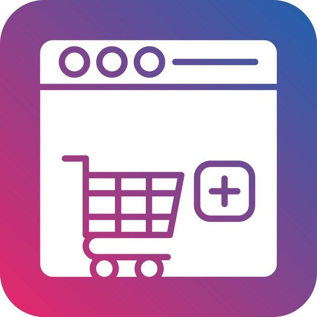 Diseño vectorial Estilo personalizado del icono de la tienda web