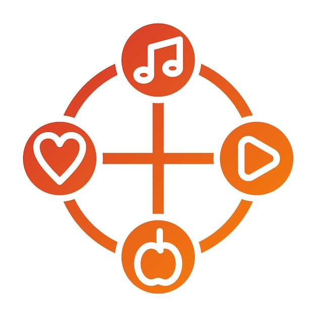 Diseño vectorial Estilo de vida Estilo de icono