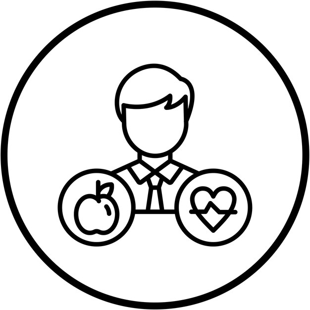 Diseño vectorial Estilo de vida saludable Estilo de icono