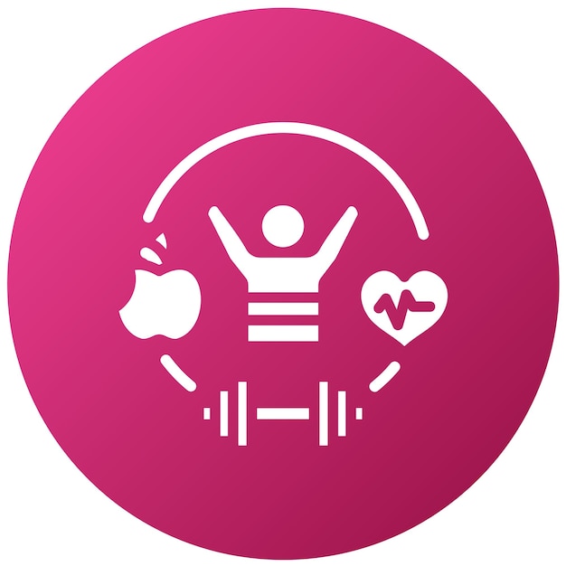 Diseño vectorial Estilo de vida saludable Estilo de icono