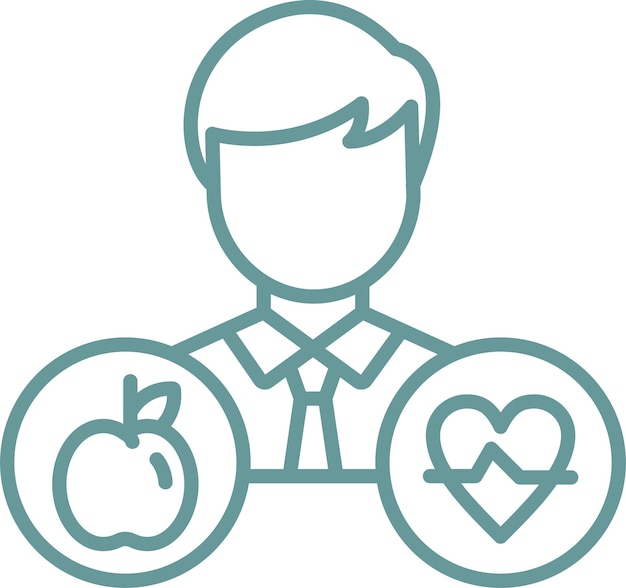 Diseño vectorial Estilo de vida saludable Estilo de icono
