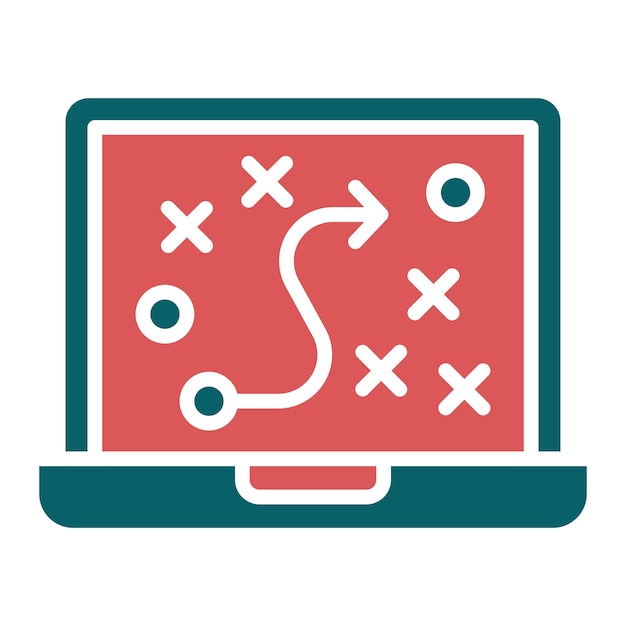 Diseño vectorial Estrategia Contra Estilo del icono