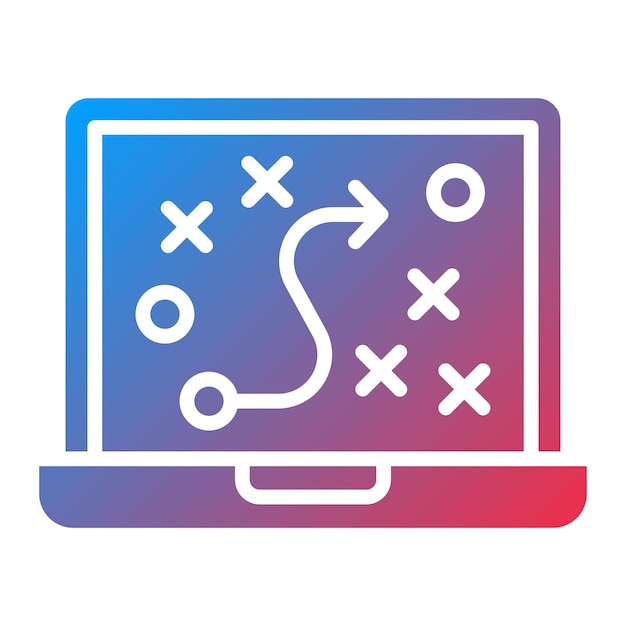Diseño vectorial Estrategia Contra Estilo del icono