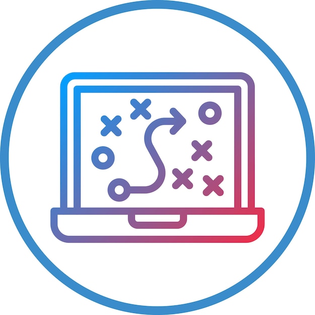 Diseño vectorial Estrategia Contra Estilo del icono