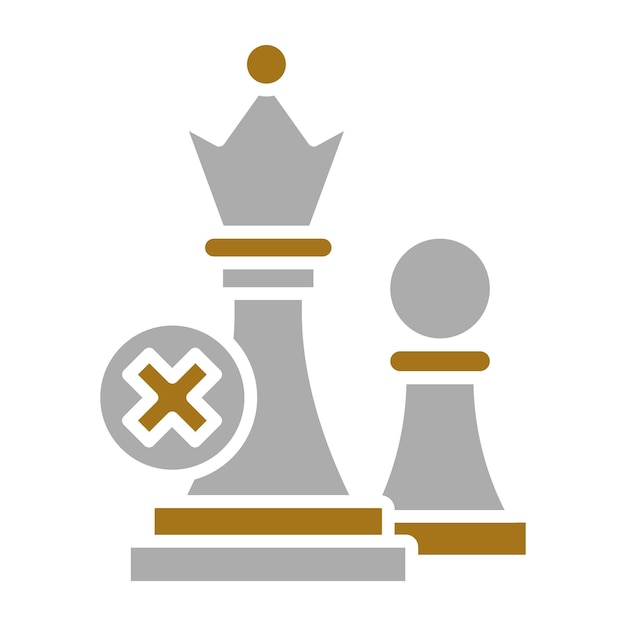 Diseño vectorial Estrategia Contra Estilo del icono