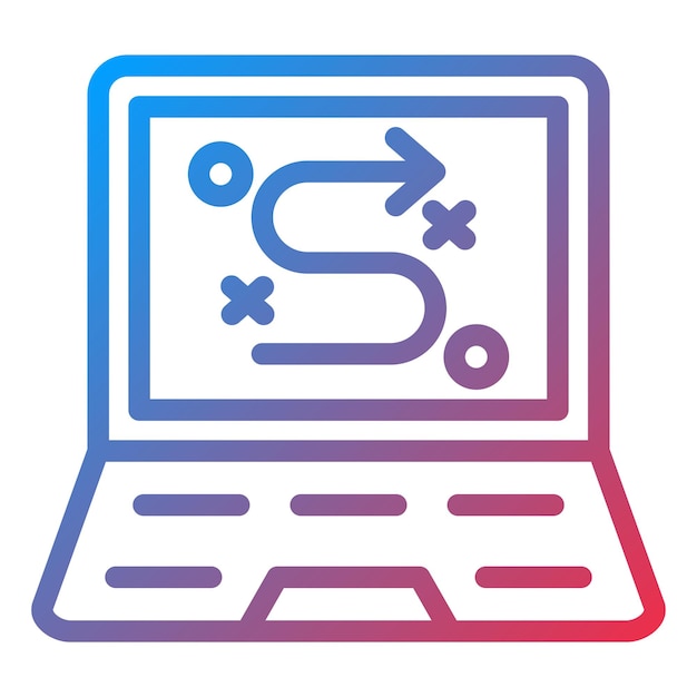 Diseño vectorial Estrategia digital Estilo de icono