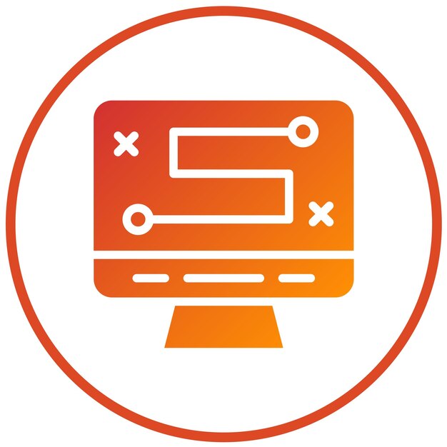 Diseño vectorial Estrategia digital Estilo de icono