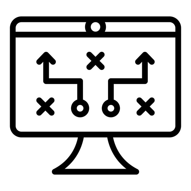 Diseño vectorial Estrategia digital Estilo de icono