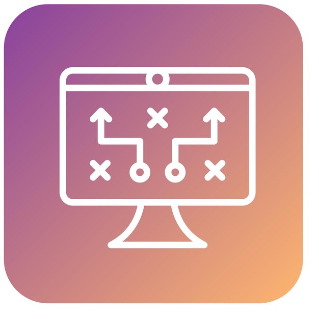 Diseño vectorial Estrategia digital Estilo de icono