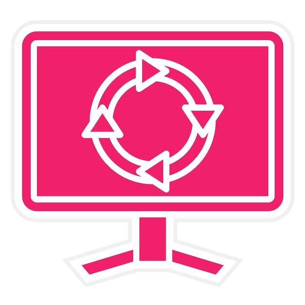 Diseño vectorial Estrategia digital Estilo de icono