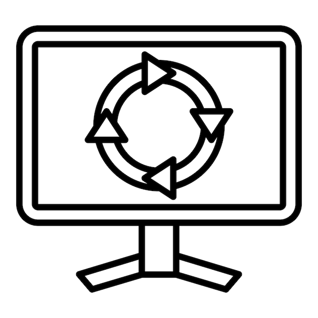 Diseño vectorial Estrategia digital Estilo de icono