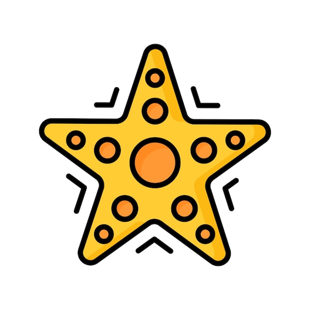 Diseño vectorial de estrellas de mar en estilo moderno aislado en fondo blanco