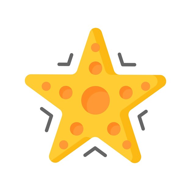Diseño vectorial de estrellas de mar en estilo moderno aislado en fondo blanco