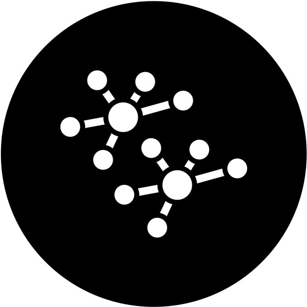 Diseño vectorial Estructura molecular Estilo del icono