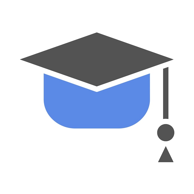 Diseño vectorial Estudiante Estilo del icono de la gorra de graduación