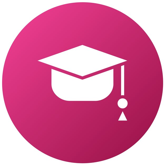 Diseño vectorial Estudiante Estilo del icono de la gorra de graduación