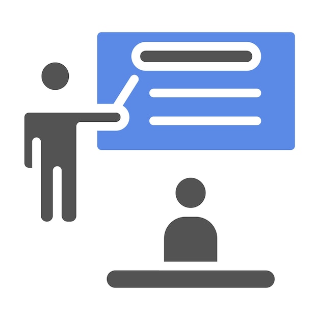 Diseño vectorial Estudiante Mentor Estilo del icono