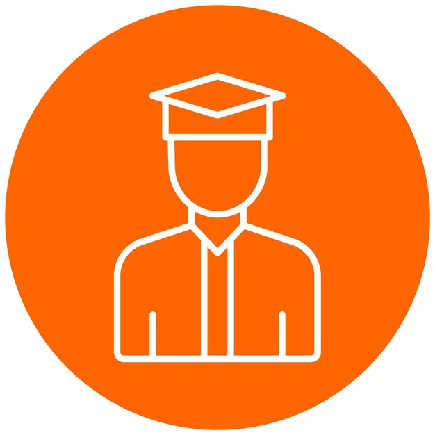 Diseño vectorial Estudiante de la universidad Estilo de ícono masculino