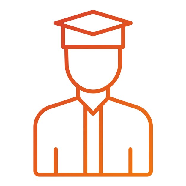 Diseño vectorial Estudiante de la universidad Estilo de ícono masculino