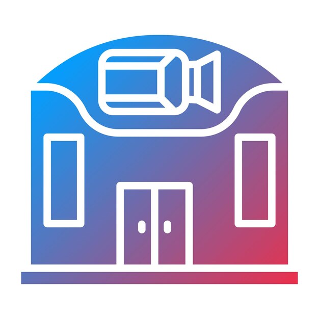Diseño vectorial Estudio de cine Estilo de icono