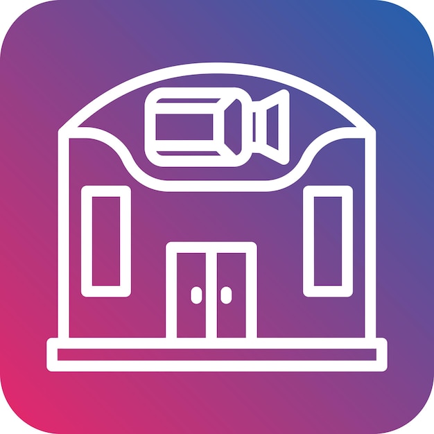 Diseño vectorial Estudio de cine Estilo de icono