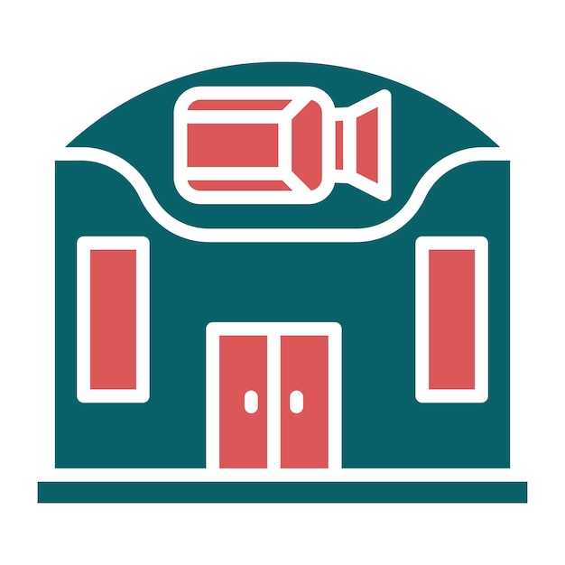 Diseño vectorial Estudio de cine Estilo de icono