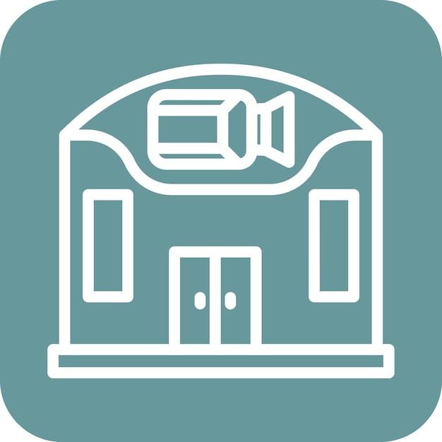 Diseño vectorial Estudio de cine Estilo de icono