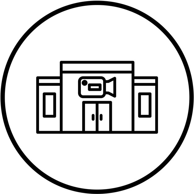 Diseño vectorial Estudio de cine Estilo de icono