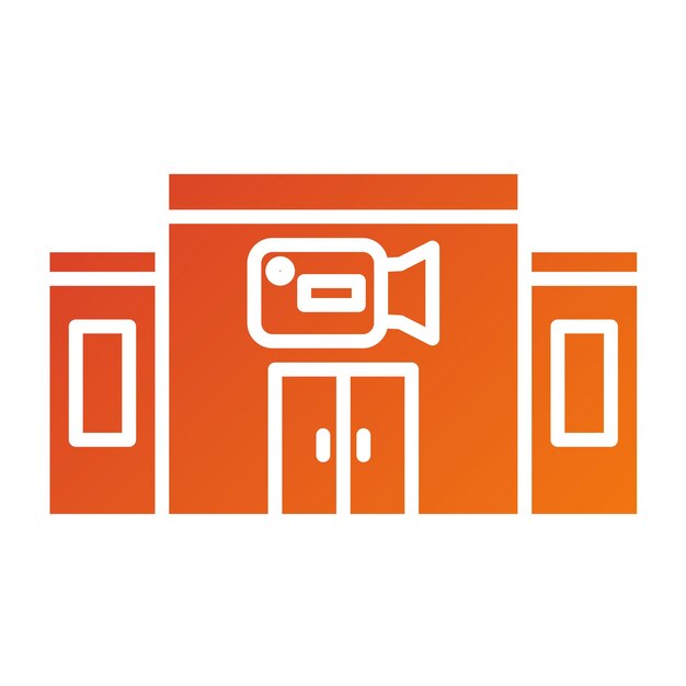 Diseño vectorial Estudio de cine Estilo de icono