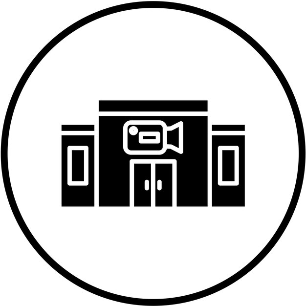 Diseño vectorial Estudio de cine Estilo de icono
