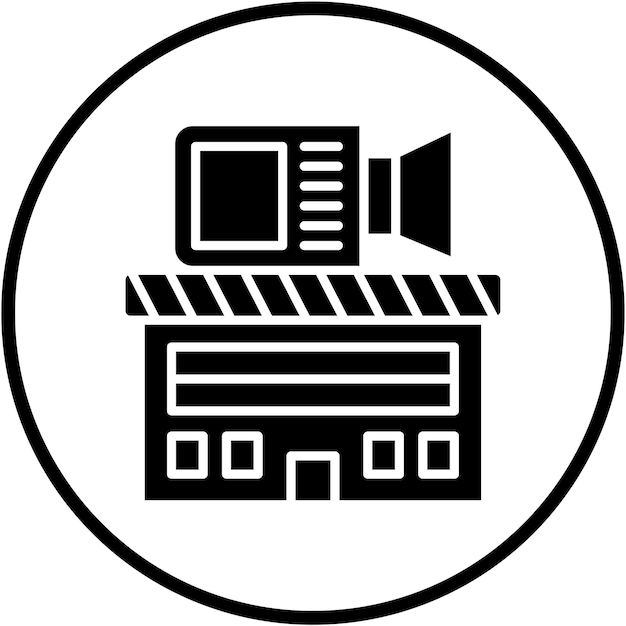 Diseño vectorial Estudio de cine Estilo de icono